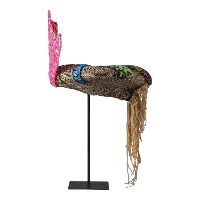 Early 20th Century Zulu Isicholo Married Woman Headdress South Africa Sidley Collection For Sale