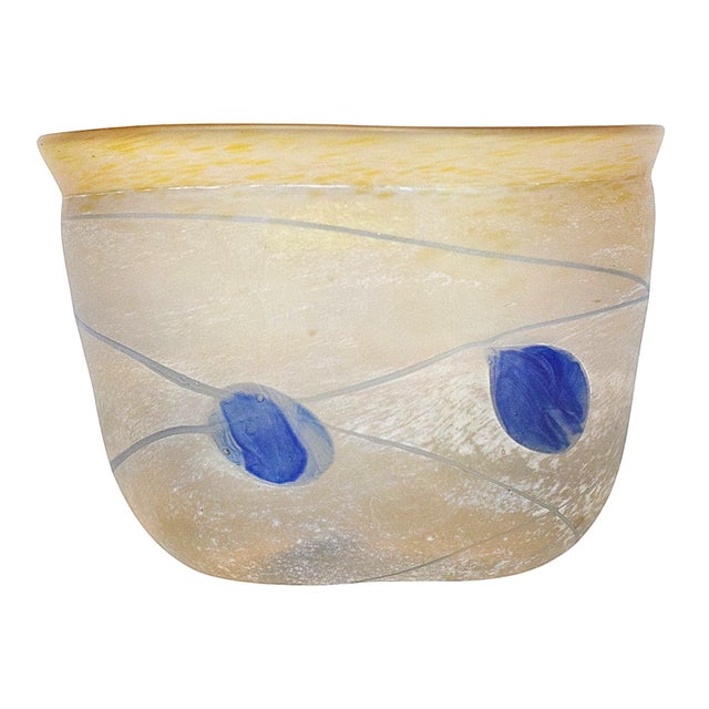 Mid-Century Modern Galaxy Blue Bowl from in Glass by Bertil Vallien for Kosta Boda, Sweden, 1982 For Sale - Image 3 of 7