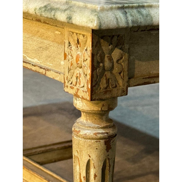 French Coffee Table with Marble Top, 1920s For Sale - Image 9 of 18