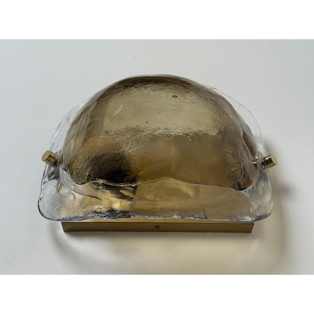 Amber and Clear Murano Glass Wall Light from Kaiser Idell, Germany, 1970s For Sale - Image 3 of 18