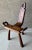 Mid 20th Century Mid 20th-Century European Arts & Crafts-Inspired Three-Legged Hardwood Birthing Chair For Sale - Image 5 of 15
