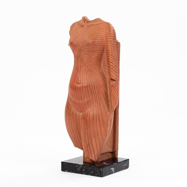Black French Artist, Female Torso, 1972, Terracotta For Sale - Image 8 of 17