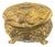 Antique Brass Cherub Jewelry Casket Footed Trinket Box Art Nouveau Figural Putti For Sale