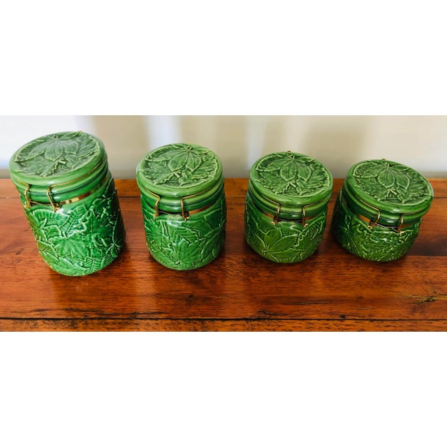 Andrea by Sadek Green Vintage Kitchen Storage Jars Set of 4 Chairish