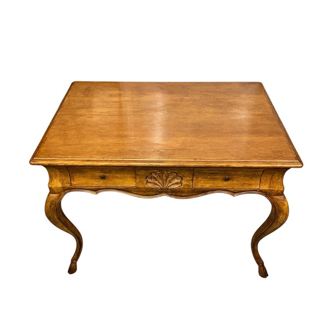 Vintage French Provincial Oak Two Drawer Side, Coffee Table or Nightstand by Bodart For Sale - Image 10 of 10