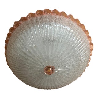 Murano Pink Ceiling Light, 1980s For Sale