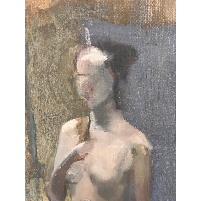 Vintage Nude Life Study Oil Painting on Canvas For Sale In Austin - Image 6 of 9
