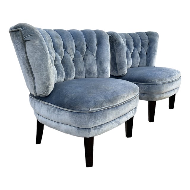 1940s Pair of Lounge Chairs Attributed to Otto Schultz for Jio Mobler For Sale