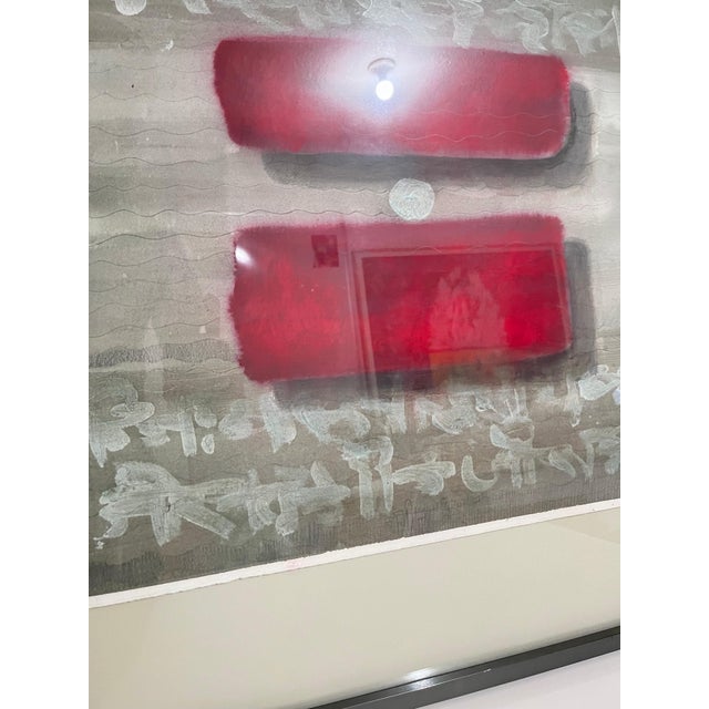 1980s Sangeeta Reddy, Abstract Expressionist Color Field Painting Indian Artist Sangeeta Reddy, 1985 For Sale - Image 5 of 6