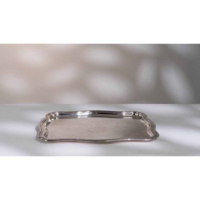 20th Century Italian Silver-Plated Tray For Sale - Image 15 of 15