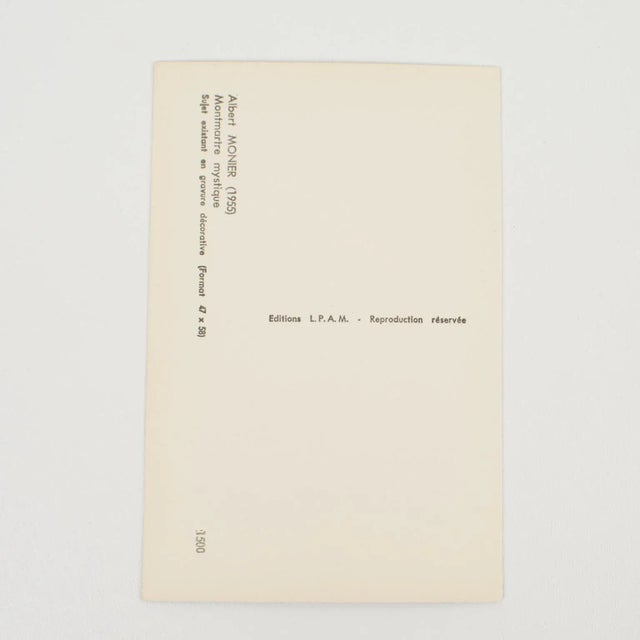 1950s Montmartre, Paris - Black and White Original Photograph Postcard For Sale - Image 5 of 7