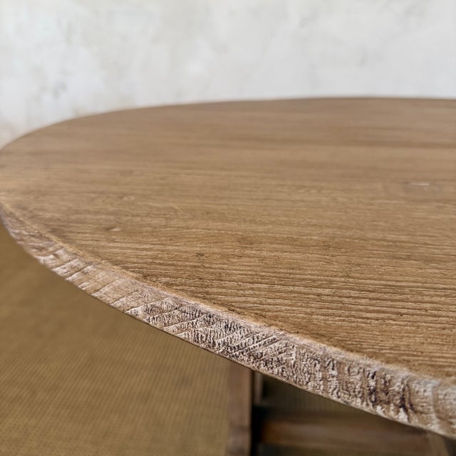 Wood Lyon Reclaimed European Pine Oval Dining Table or Center Table in Natural For Sale - Image 7 of 14