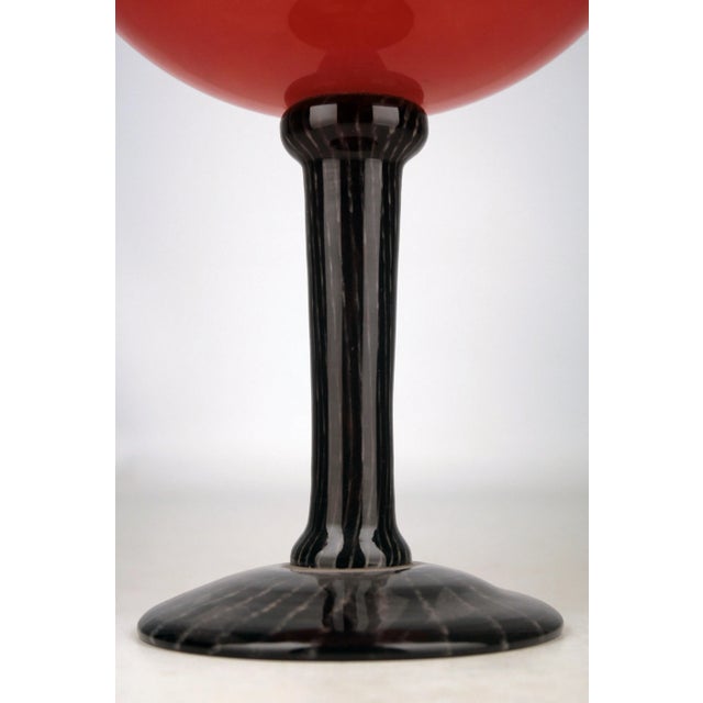 Early 20th Century Early 20th Century Art Déco French Art Glass Footed Vase by German Artist Charles Schneider For Sale - Image 5 of 11