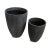 Charcoal Composite Planter Pot Large For Sale - Image 4 of 6
