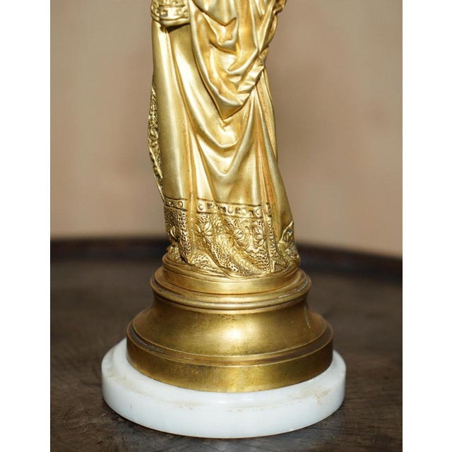 Albert Ernest Carrier-Belleuse, Reading Lady, 19th Century, Gilt Bronze For Sale - Image 15 of 18