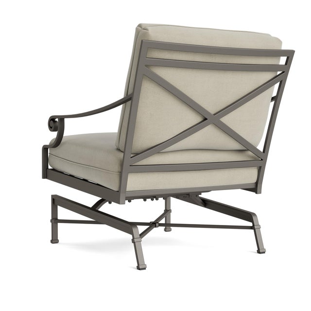 Not Yet Made - Made To Order Brown Jordan Venetian Motion Lounge Chair, Mica frame with Fusion Meadow fabric For Sale - Image 5 of 11