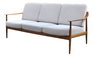 Mid-Century Walnut Sofa from Knoll Antimott, 1960s