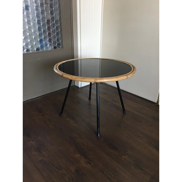 Vintage, Glass & Steel Side or Coffee Table by Rohé Noordwolde, 1950s For Sale - Image 4 of 7