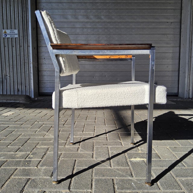 1960s Vintage Armchairs with White Whool Fabric by Hein Salomonson, 1960s, Set of 2 For Sale - Image 5 of 18