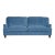 Casa Cosima Emily English Roll Arm Cotton Velvet Blue Sofa For Sale