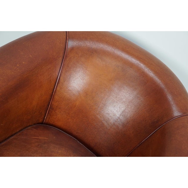 Vintage Dutch Cognac Leather Club Chair, 1970s, Set of 2 For Sale - Image 18 of 18