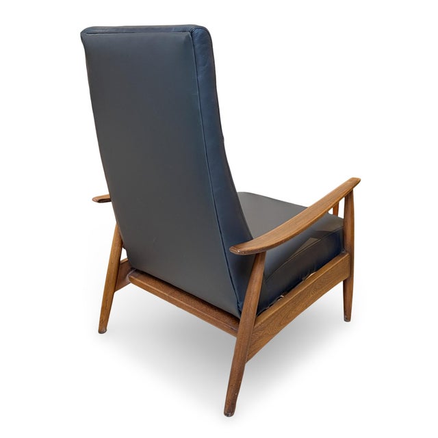 1960s Attributed to Milo Baughman Recliner 74 for Thayer Coggin With New Leather Upholstery For Sale - Image 12 of 17