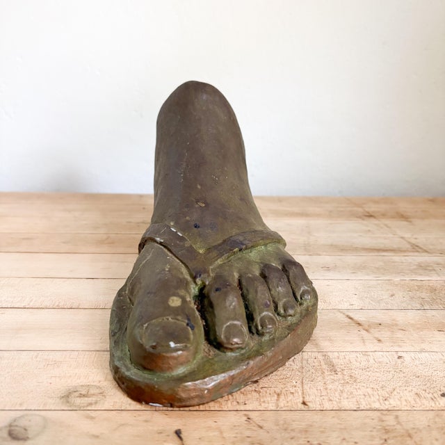 Mediterranean Foot of Laocoon Replica Ceramic Sculpture, 1980s Museum Replica For Sale - Image 3 of 11