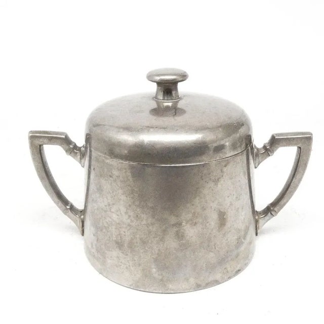 Metal Art Deco Sugar Bowl from Cologne Workshop, Germany, 1930s For Sale - Image 7 of 8