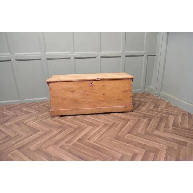 Heavy Quality Pine Carriage Trunk This interesting piece is very heavy quality and was made to be used as a carrier for a...