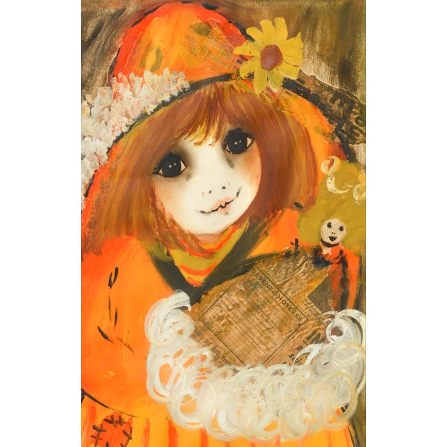 Petite Fille De Fleur - Mid Century Parisian Flower Girl Figurative by Roger Etienne For Sale - Image 4 of 10