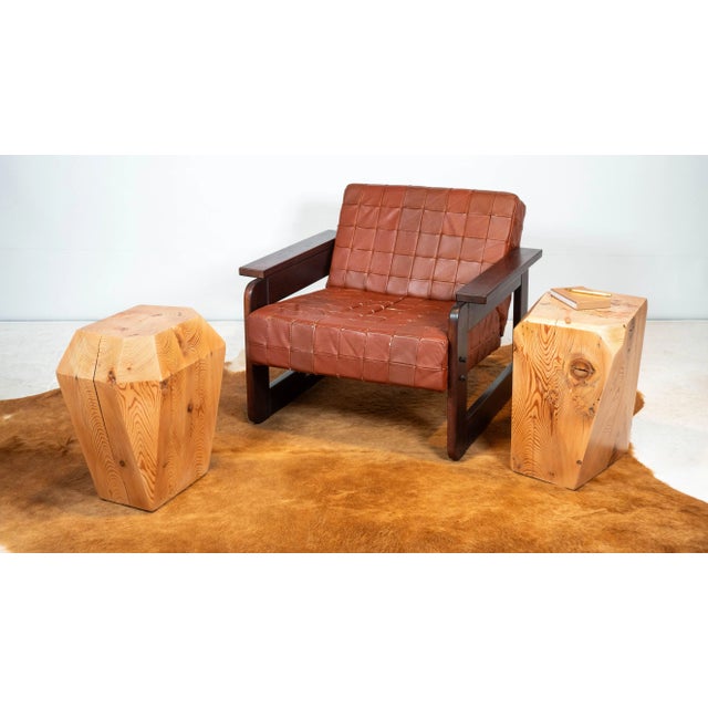 Studio Craft After Jb Blunk Pine Wood Side Tables - A Pair For Sale - Image 12 of 16