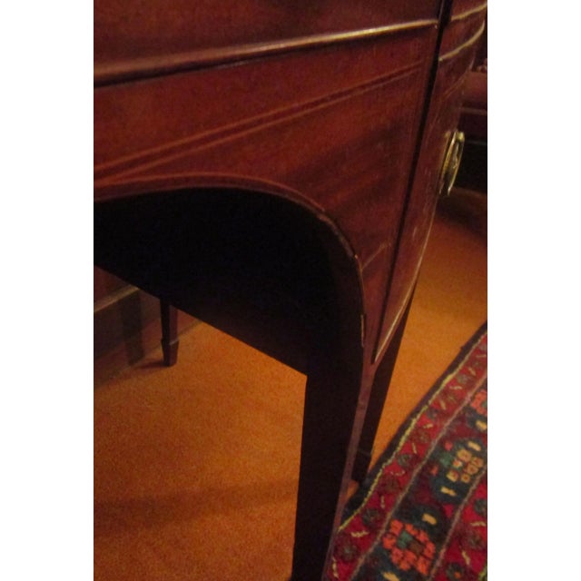 19th century Bow Front Hepplewhite Mahogany Sideboard For Sale In Savannah - Image 6 of 12