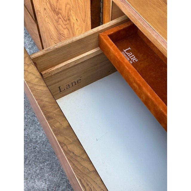 Brown Vintage Lane Book Matched Burl Wood Credenza For Sale - Image 8 of 10