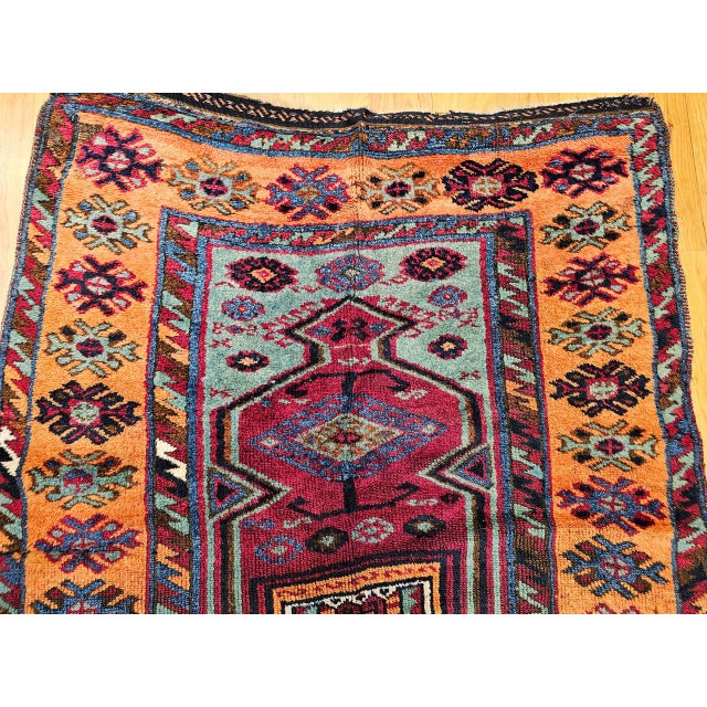 Textile Antique Handwoven Anatolian Village Rug, Wool, Prayer Design, 1880s, 4' x 6' For Sale - Image 7 of 14
