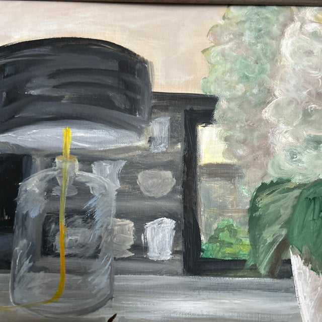 Impressionist Contemporary Impressionist Still Life Painting With Pears “Amy Beth’s Kitchen” For Sale - Image 3 of 5