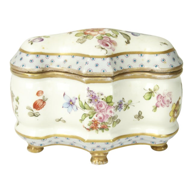 Antique Marcolini Meissen Porcelain Jewel Casket For Sale