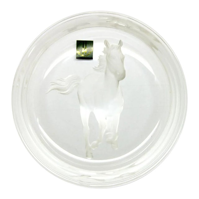 Hoya Crystal Wine Bottle Coaster. Japan For Sale