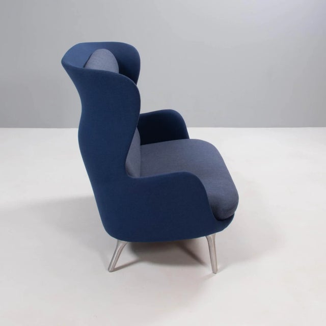 Fritz Hansen Blue & Gray Ro Sofa by Jaime Hayon for Fritz Hansen For Sale - Image 4 of 11