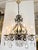 Spanish Revival Mid 20th Century Restored Spanish Revival Cast Iron & Crystal Chandelier For Sale - Image 3 of 9