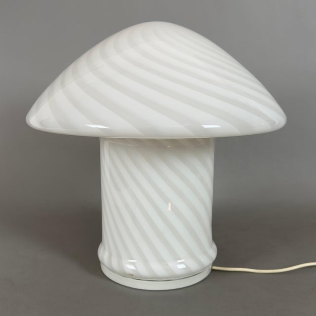 Space Age Swirl Murano Glass Mushroom Table Lamp from Gambaro Poggi, 1970s For Sale - Image 13 of 13
