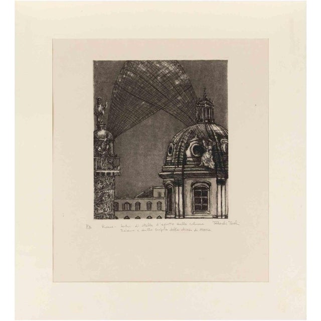 Contemporary Amedeo Tedeschi Toschi, Rome. Star Thieves, 1990s, Etching For Sale - Image 3 of 3