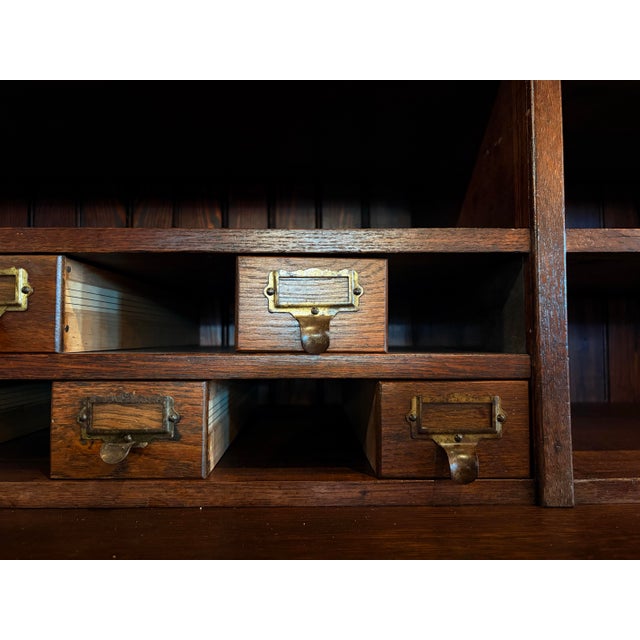 Early 20th Century Monumental Antique General Store Cabinet For Sale - Image 10 of 12