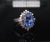 Blue Late 20th Century Fine 3.98ct Gia Ceylon No Heat Sapphire & 0.50ct Diamond Platinum Ring Size 6 For Sale - Image 8 of 18