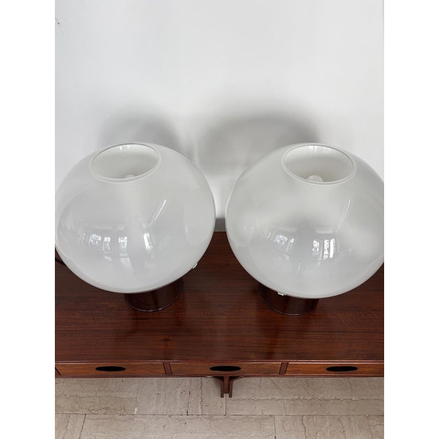 Vintage Italian Porcino Table Lamps by Luigi Caccia Dominioni for Azucena, Italy, 1960s, Set of 2 For Sale - Image 14 of 17