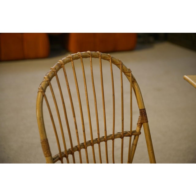 Desk and Rattan Chair, 1970s, Set of 2 For Sale - Image 4 of 12