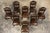 French Antique French Louis XV Style Oak Dining Chairs W/ Brown Leather - Set of 8 For Sale - Image 3 of 18