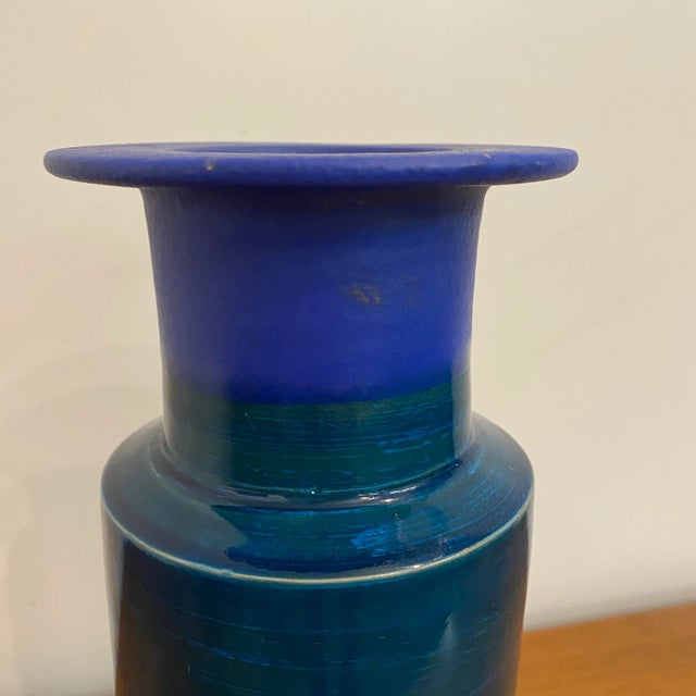 1960s Mid-Century Modern Italian Ceramic Vase For Sale - Image 9 of 11