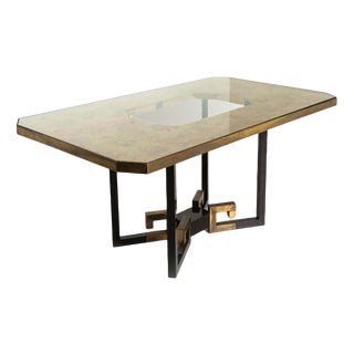 Italian Dining Table by Sandro Petti for Angolometallarte, 1970s For Sale