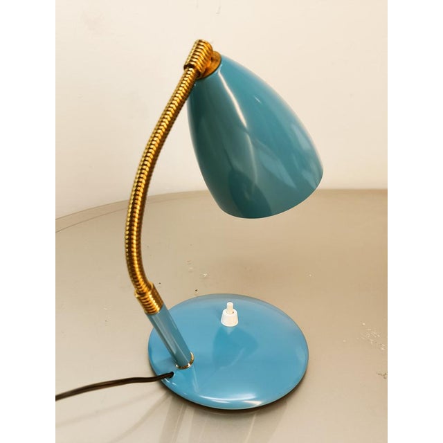 Blue Adjustable Table Lamp For Sale - Image 5 of 16