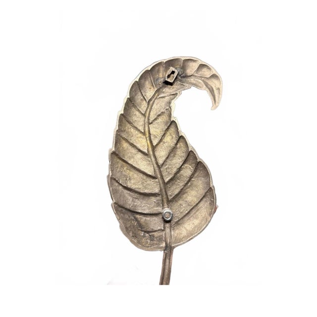 Hollywood Regency Unique Vintage Leaf Wall Candle Sconce For Sale - Image 3 of 8